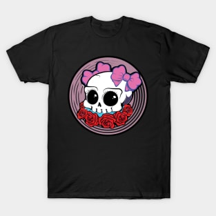 Cute Creepy Cartoon Skull T-Shirt